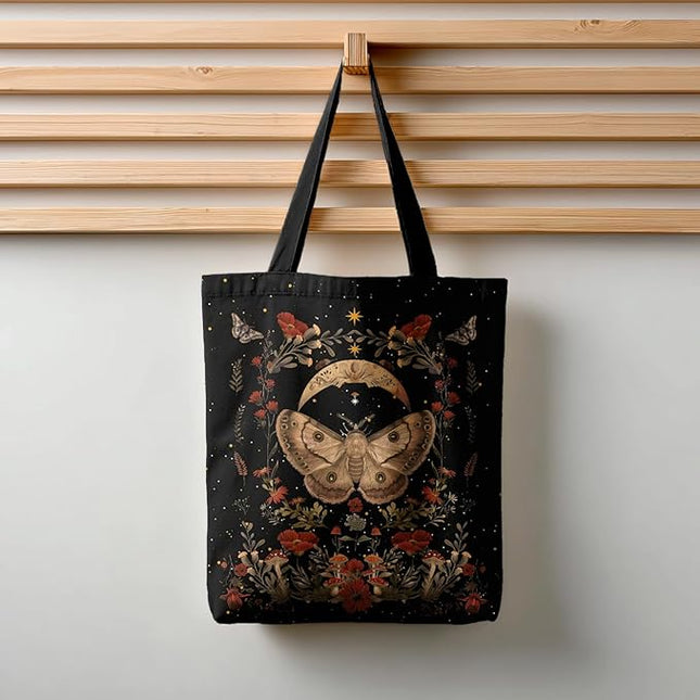 Horaldaily Canvas Tote Bag,Reusable Shoulder Tote Bag for Women Lady Casual Vacation, Shopping, Work, Gym