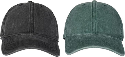 YEANIY Vintage Washed Cotton Plain Baseball Caps Adjustable Unstructured Soft Blank Casual Dad Ball Hats for Men Women