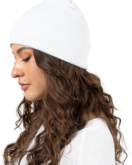 12 Pack Winter Beanie Hats for Men Women, Warm Cozy Knitted Cuffed Skull Cap, Wholesale