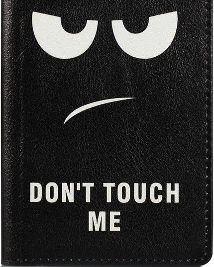 Passport Holder Cover Case PU Leather RFID Blocking Card Pockets Holder Cute Luggage Magnetic Wallet Passport Holder Case for travel Women Men, Don't Touch