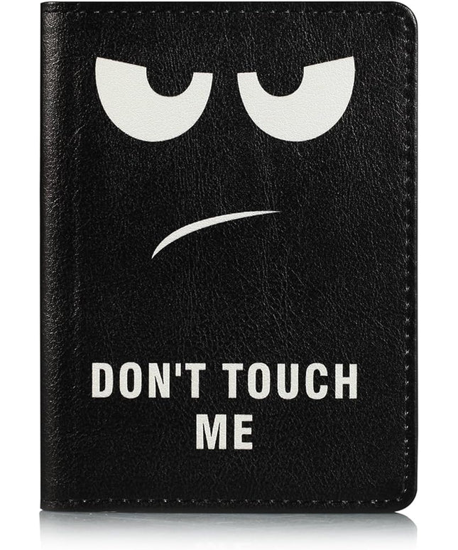 Passport Holder Cover Case PU Leather RFID Blocking Card Pockets Holder Cute Luggage Magnetic Wallet Passport Holder Case for travel Women Men, Don't Touch