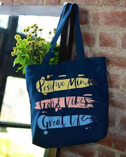 Ecoright Aesthetic Canvas Tote Bag for Women Large Zipper Tote Bags with Pocket, Womens Tote Bag for Yoga, Work, Beach