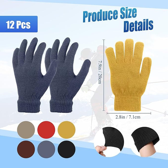 Hillban Winter Beanie Hat Gloves Set with Warm Socks Bulk, Homeless Knitted Beanie Cap Thick Thermal Winter Gloves Socks Pack