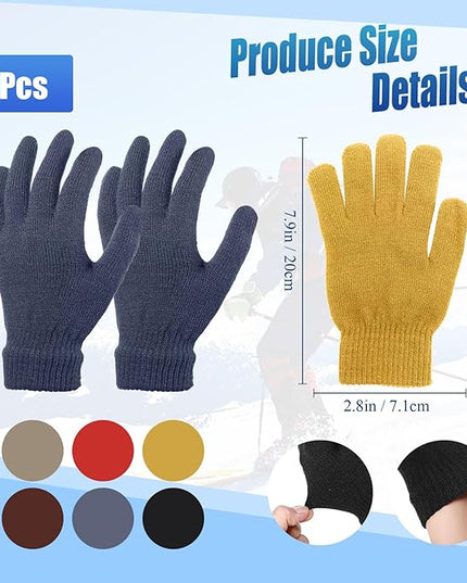 Hillban Winter Beanie Hat Gloves Set with Warm Socks Bulk, Homeless Knitted Beanie Cap Thick Thermal Winter Gloves Socks Pack