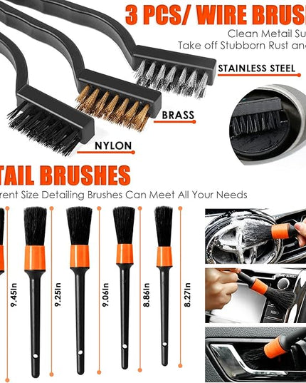 Viewsun 20PCS Car Cleaning Kit, Car Interior Detailing Kit with High Power Handheld Vacuum, Auto Detailing Drill Brush Set, Cleaning Gel, Complete Car Wash Kit Supplies for Deep Cleaning