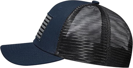 AURR American Flag Trucker Hat, Patriotic Baseball Cap for Men & Women, Breathable Mesh Adjustable Snapback, USA Flag Patch