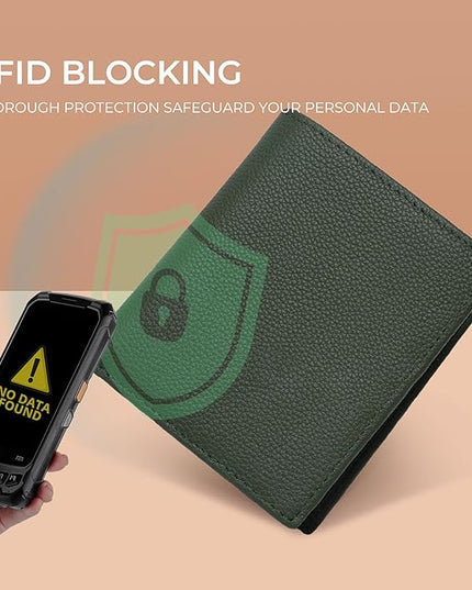 Bveyzi Ultra Slim Small RFID Wallet for Women, Leather Tiny Thin Bifold Pocket Ladies Wallet