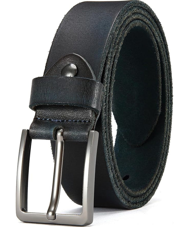 DOOPAI Men's Genuine Leather Casual Belt -Full Grain Leather Belt for Men- 1.5" Handmade Jeans Belt with Gift Box