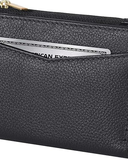 Oak Leathers Leather Wallet For Women - Small RFID Coin Purse Credit Card & ID Holder for Ladies, Gift for Women's, Bifold Wallets (Nappa Black)