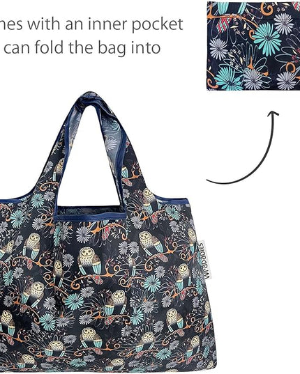 allydrew Large Foldable Tote Nylon Reusable Grocery Bags