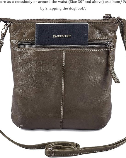 Crossbody Sling Bag for Women Small Real Leather Purse Vintage Travel Crossover Shoulder Bag Handmade