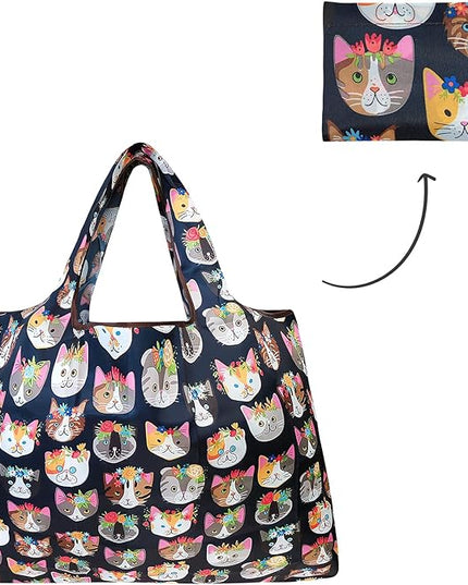 allydrew Large Foldable Tote Nylon Reusable Grocery Bags