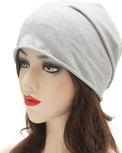 ZLYC Cotton Thin Slouchy Beanie Hat for Men Women Fashion Soft Stretch Knit Skull Cap