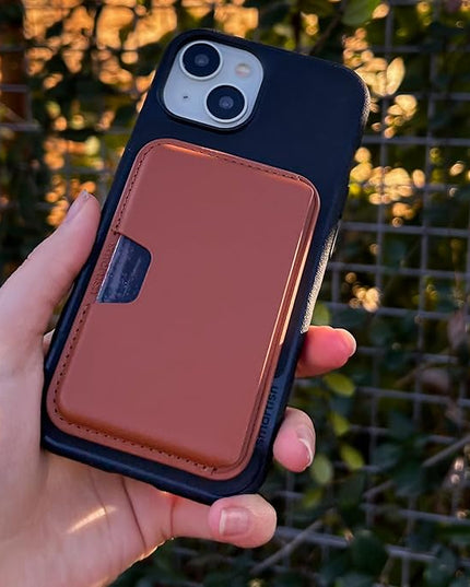Smartish MagSafe Wallet - Side Hustle - Vegan Leather Slim Detachable Magnetic Card Holder Qi2 Certified iPhone MagSafe Wallet for Apple iPhone 17/16/15/14/13/12/13/12 Models - Teddy Bear Brown