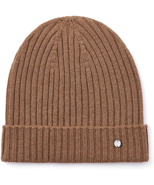 KVSS 100% Pure Cashmere Beanie for Women & Men Knit Winter Hat Cuff Rib Cap | Luxury from Inner Mongolia