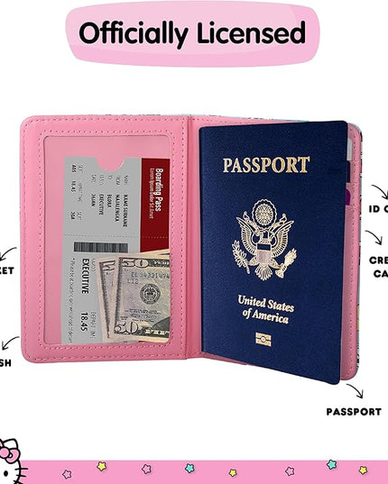 Hello Kitty Passport Holder for Travel Official License, Cute Passport Cover, Sanrio Gifts