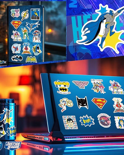 Superhero Stickers for Boys– 50PCS Cartoon Stickers for Kids, Teens, Adults – Sticker Waterproof for Laptop, Water Bottle, Phone, Skateboard, Scrapbook, Party Favors, Gifts