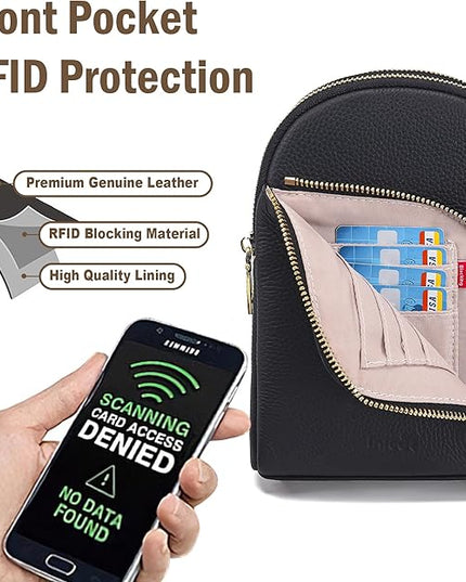 INICAT RFID Blocking Sling Bag Anti Theft Crossbody Bags Women Valentine's Day Gifts Travel Purses Vegan Leather