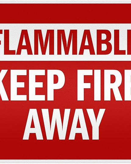 Flammable Keep Fire Away Sign, 24x30 Inches, 3M EGP Reflective .080 Aluminum, Fade Resistant, Made in USA by My Sign Center