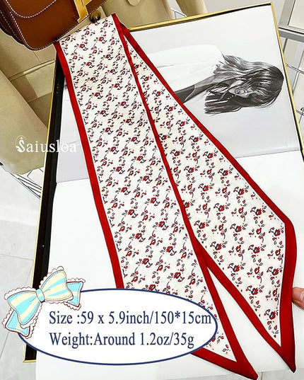 Purse Scarf For Handbags Head Scarves For Women's Hair Bags Scarfs Long Skinny Scarves Fashion Silky