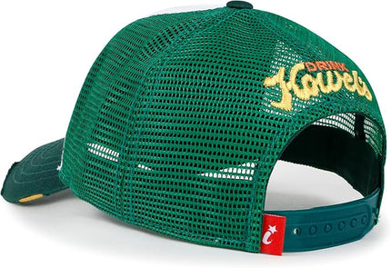 ililily Premium Howels Embroidery Vintage Baseball Cap Distressed Trucker Hat