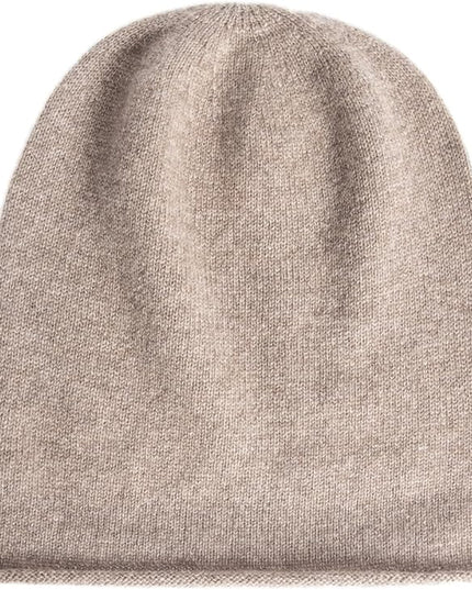 Villand 100% Cashmere Slouchy Beanie Hat for Women, Knitted Ladies Soft Warm Cashmere Skull Beanies Cap