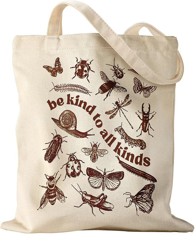 Aesthetic Canvas Tote Bag for Women - Sturdy Cloth Cotton Totes Bag with Pattern Shoulder Bag