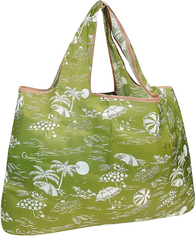 allydrew Large Foldable Tote Nylon Reusable Grocery Bags