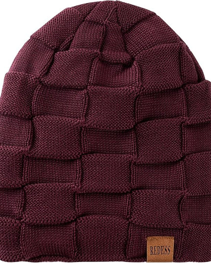 REDESS Beanie Hat for Men and Women Winter Warm Hats Knit Slouchy Thick Skull Cap