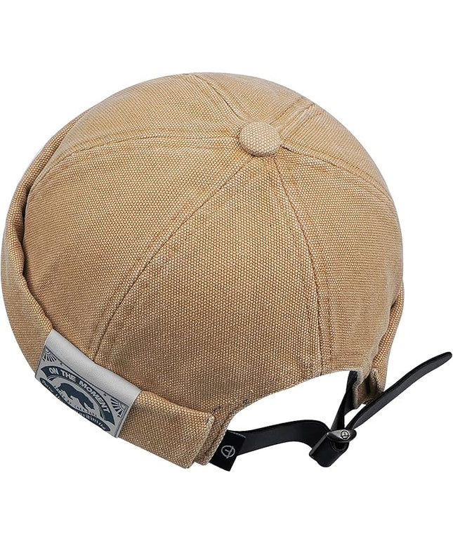 Croogo Denim Docker Hat Fashion Brimless Beanie Hat Retro Worker Skull Cap Rolled Cuff Sailor Cap Hip Hop Dancing Watch Cap