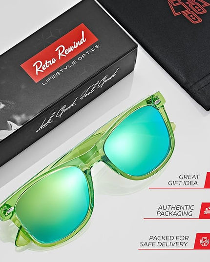 Retro Rewind Polarized Sunglasses for Men and Women - UV Protection Classic Sun Glasses