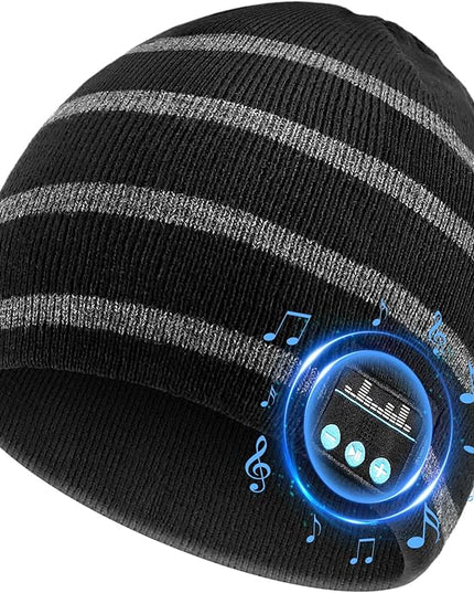 Bluetooth Beanie for Men Women, HD Stereo Sound Beanie with Headphones, Unique Tech Gifts for Men Husband Him Teen