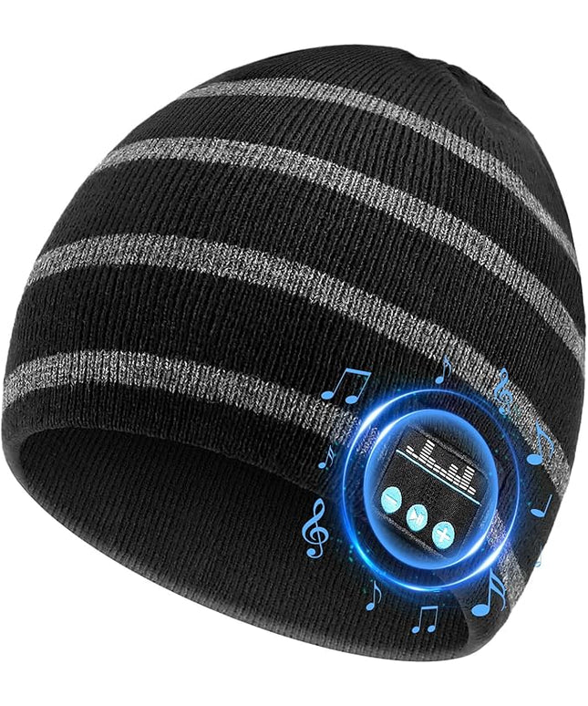 Bluetooth Beanie for Men Women, HD Stereo Sound Beanie with Headphones, Unique Tech Gifts for Men Husband Him Teen
