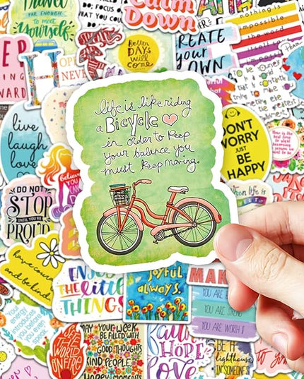 150Pcs Motivational Stickers for Kids Teens Students Teachers Planners Inspirational Quote Stickers Waterproof Vinyl Sticker for Water Bottles Laptop Scrapbook Journal