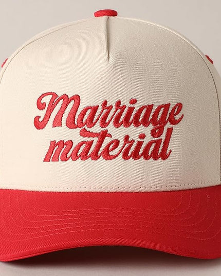 MIRMARU Two-Tone Vintage Canvas Trucker Hats for Men & Women, Adjustable Size Baseball Caps with Trendy Embroidered Design