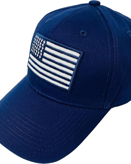 Roytrense Embroidered American Flag Unisex Baseball Cap (100% Cotton)