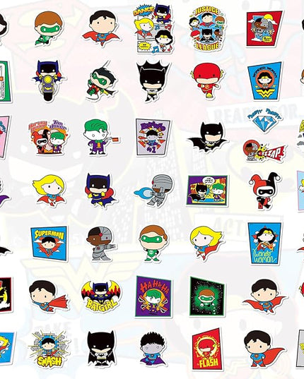 Superhero Stickers for Boys – 50PCS Cute Cartoon Stickers for Kids, Teens, Adults – Waterproof Vinyl Decal Sticker for Water Bottles, Laptop, Phone, Skateboard, Scrapbook, Party Favors, Gifts