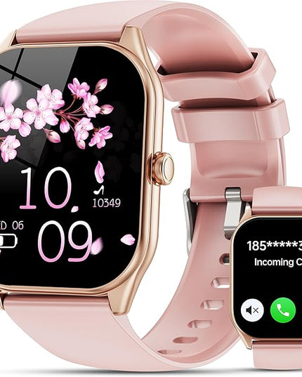 Smart Watches for Women Men , 2.0" HD Touchscreen Fitness Tracker, Bluetooth Calls/Notifications, IP68 Waterproof, 100+ Sport Modes Fitness Watch, Heart Rate Sleep Monitor Smartwatch for Android iOS