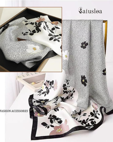 Neck Scarf For Womens Silky Head Scarves Hair Bandanas Square Scarf Fashion Accessories lightweight