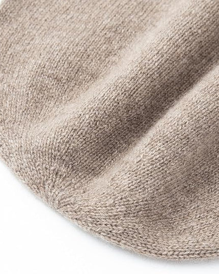 Villand 100% Cashmere Slouchy Beanie Hat for Women, Knitted Ladies Soft Warm Cashmere Skull Beanies Cap