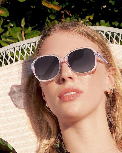 CARFIA Acetate Oversized Square Polarized Sunglasses for Women UV Protection Retro Trendy Big Shades