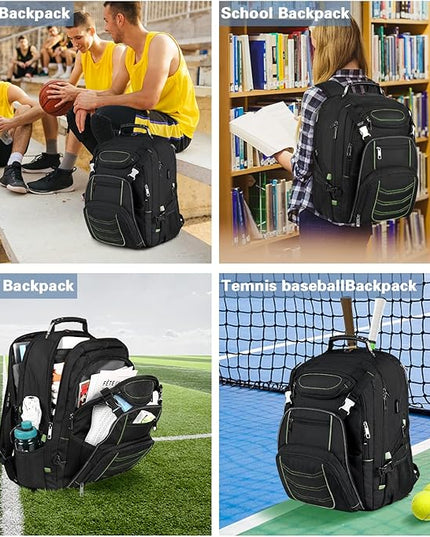 Travel Laptop Backpack,Extra Large 18.4 Inch Laptop RFID Anti Theft TSA Friendly Backpack with USB Charging Port,Water Resistant Backbag,Heavy Duty Computer Bag for Women Men,21.2*15.5*11.5 inch Green