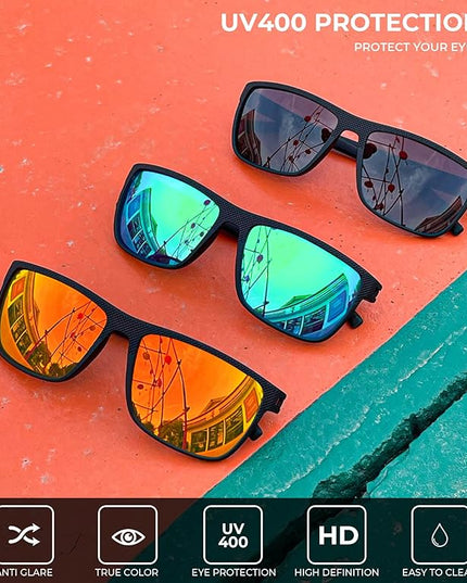 KALIYADI Polarized Sunglasses for Men, Lightweight Sun Glasses with UV Protection for Driving Fishing Golf