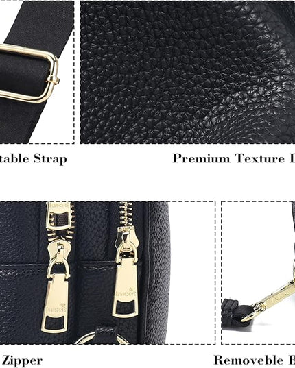 Anti Theft Crossbody Bags for Women Leather Sling Bag Cross Body Travel Purse Chest Bags Fanny Pack Gift Teen Girl