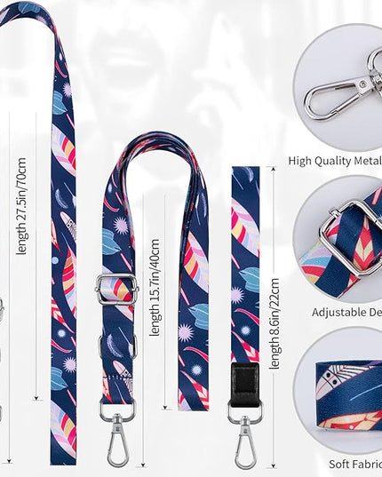 Phone Lanyards, Wrist Lanyards for Keys, Adjustable Shoulder Neck Strap,Universal Crossbody Cell Phone Lanyard for iPhone Case ID Badges,Card Holder, Car Key, and Most Smartphones (Feather)