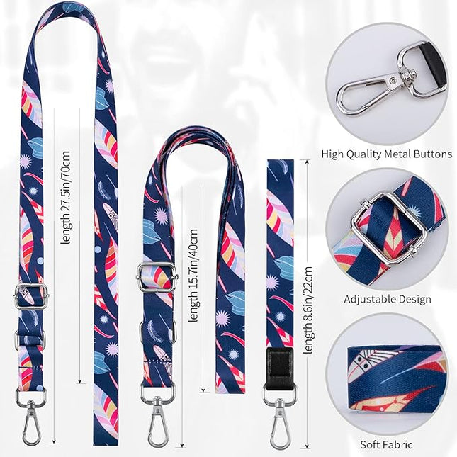 Phone Lanyards, Wrist Lanyards for Keys, Adjustable Shoulder Neck Strap,Universal Crossbody Cell Phone Lanyard for iPhone Case ID Badges,Card Holder, Car Key, and Most Smartphones (Feather)