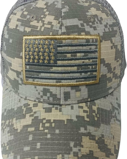 Roytrense Embroidered American Flag Unisex Baseball Cap (100% Cotton)