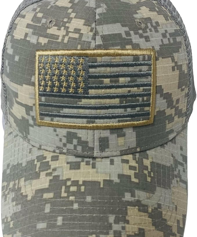 Roytrense Embroidered American Flag Unisex Baseball Cap (100% Cotton)