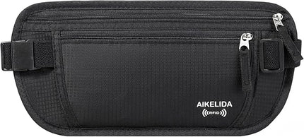 Travel Money Belt - Slim Passport Holder Travel Wallet with RFID Blocking Travel Pouch Undercover Fanny Pack for Women Men