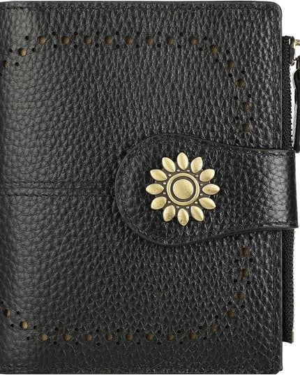 Lavemi Womens Leather Wallet Small Compact RFID Blocking Credit Card Case Purse with Zipper Pocket | Small, Compact, RFID Blocking, Zipper Pocket, Small, Compact
